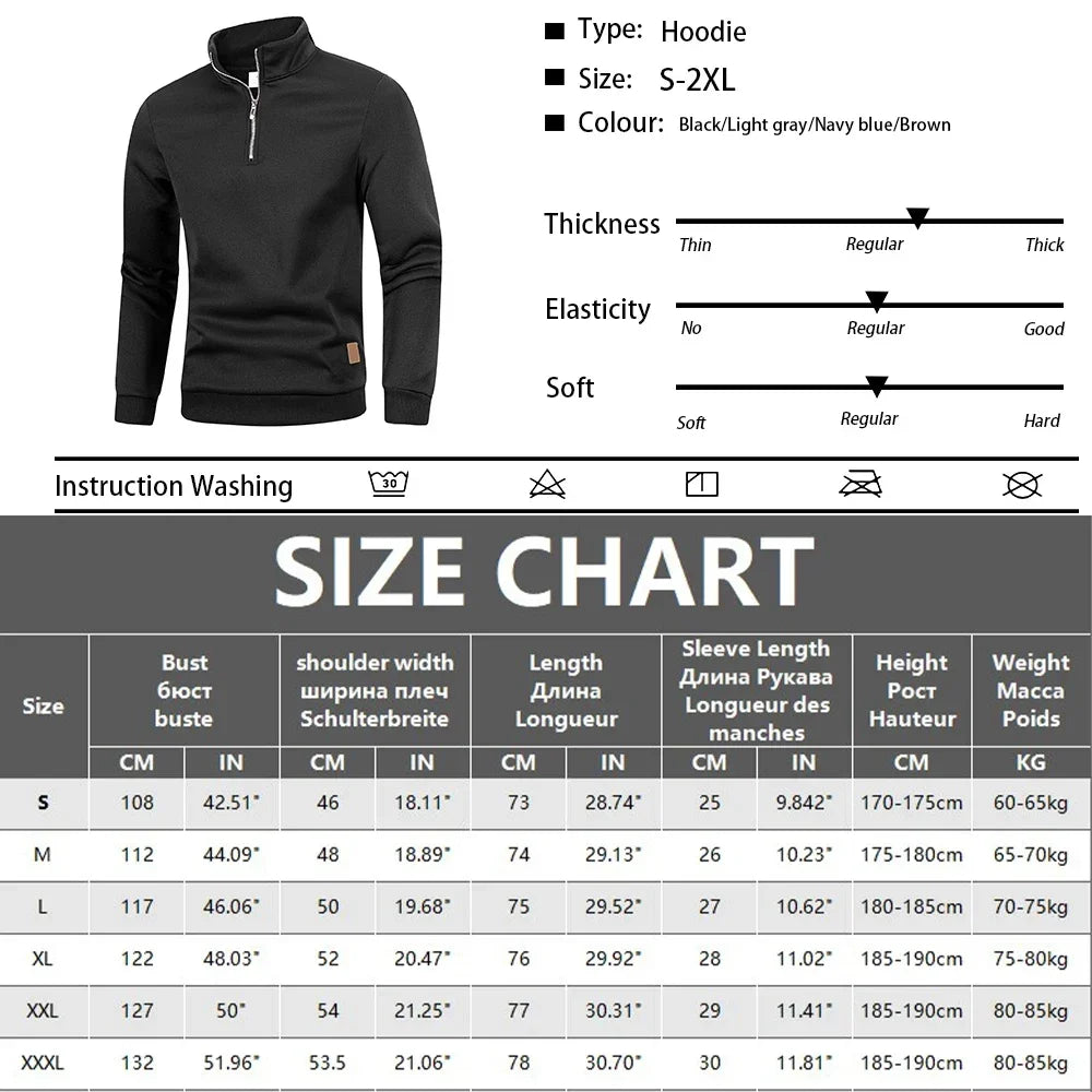 Men's Polyester Fleece Quarter Zip