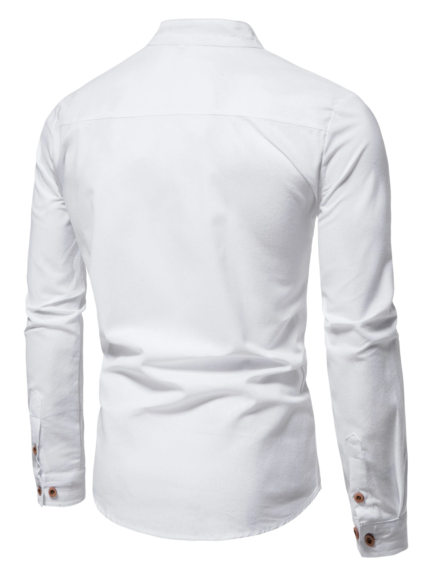 Men's Stand-Up Collar Cotton Shirt
