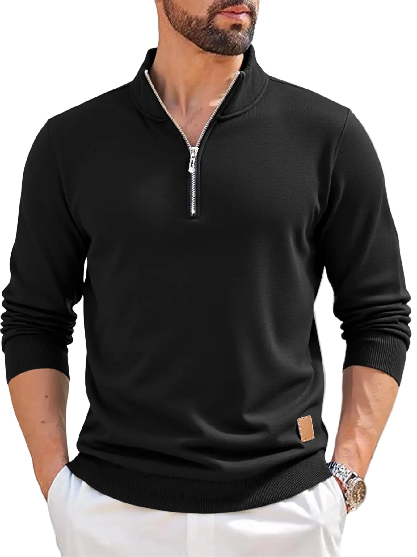 Men's Polyester Fleece Quarter Zip