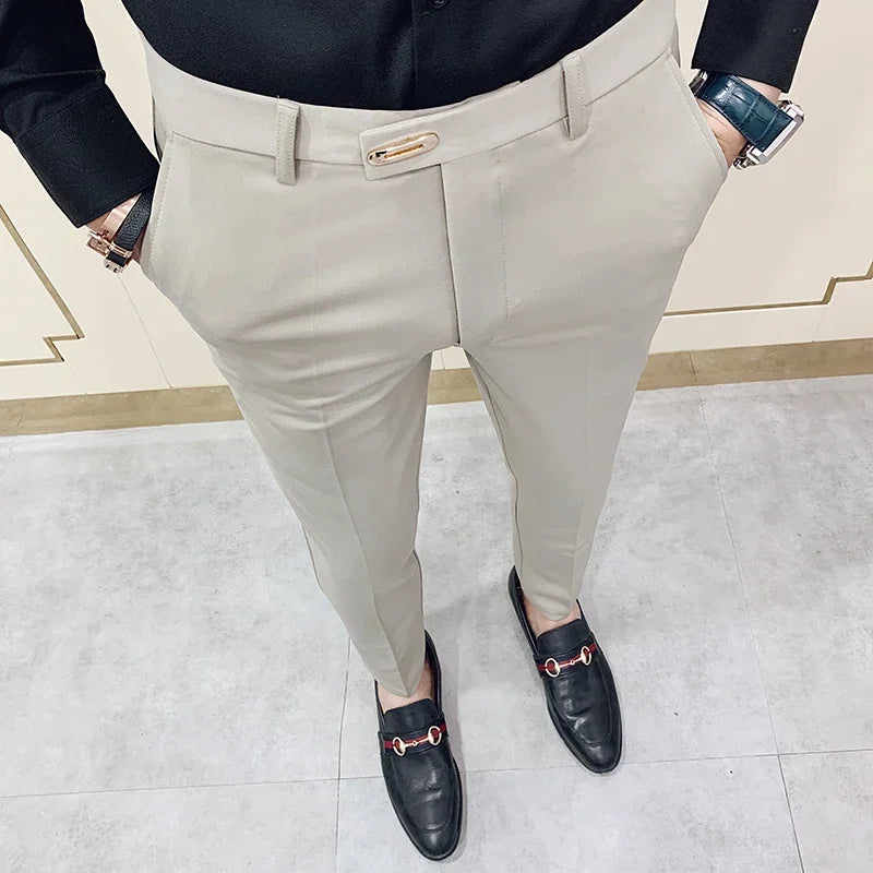 Slim Fit Ankle Cut Trousers