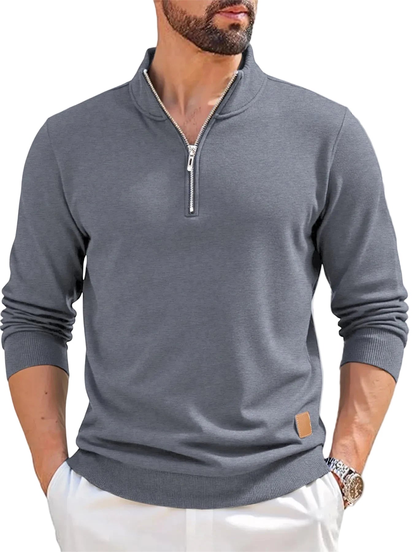 Men's Polyester Fleece Quarter Zip