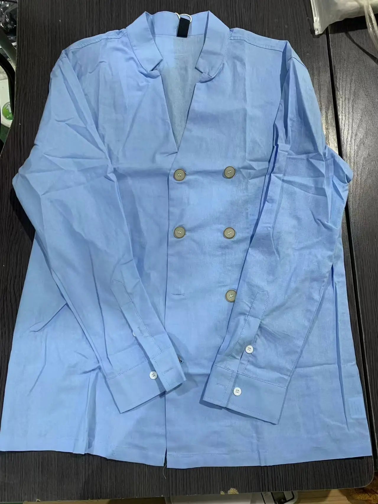 Men's Stand-Up Collar Linen Shirt