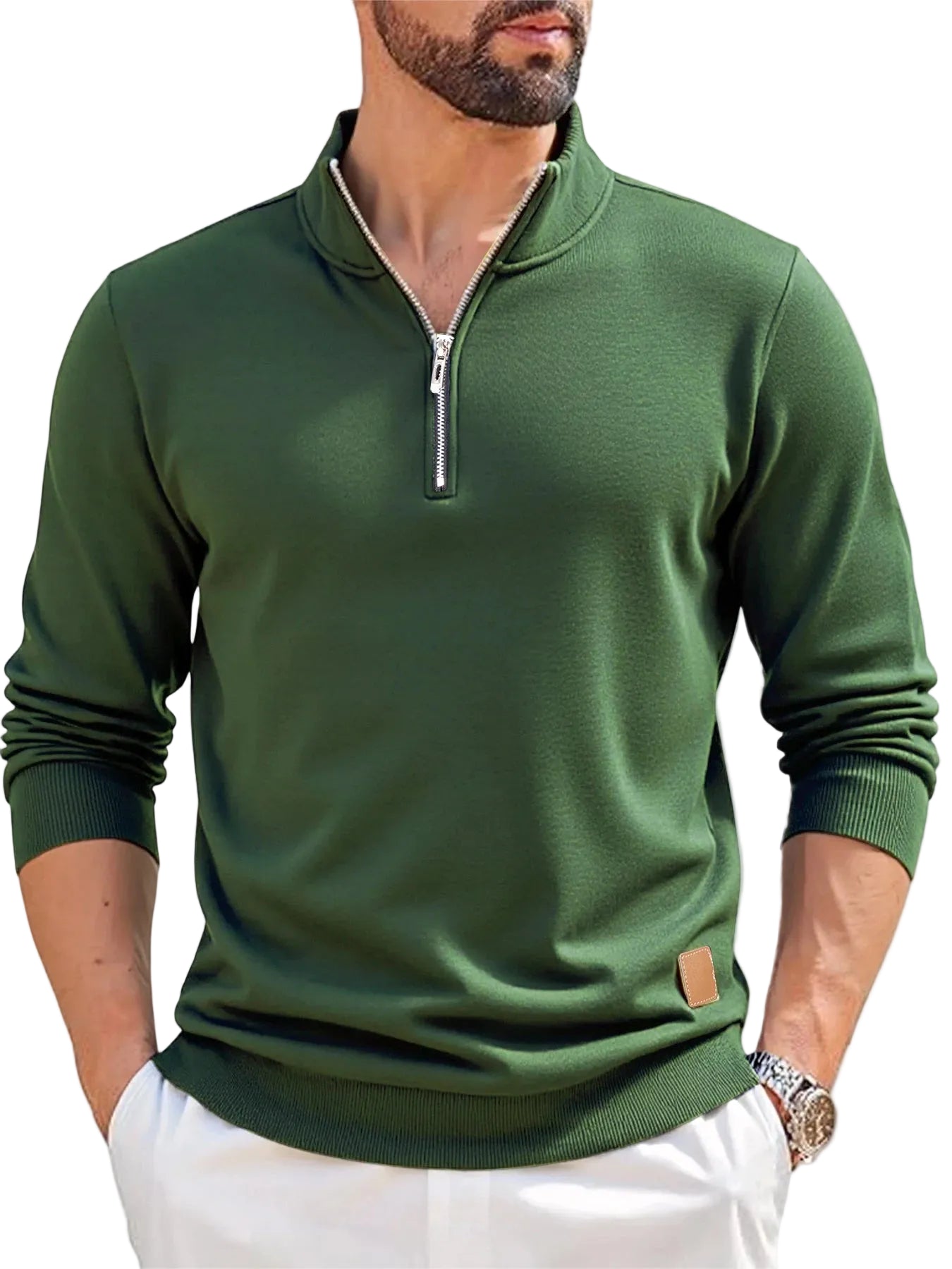 Men's Polyester Fleece Quarter Zip