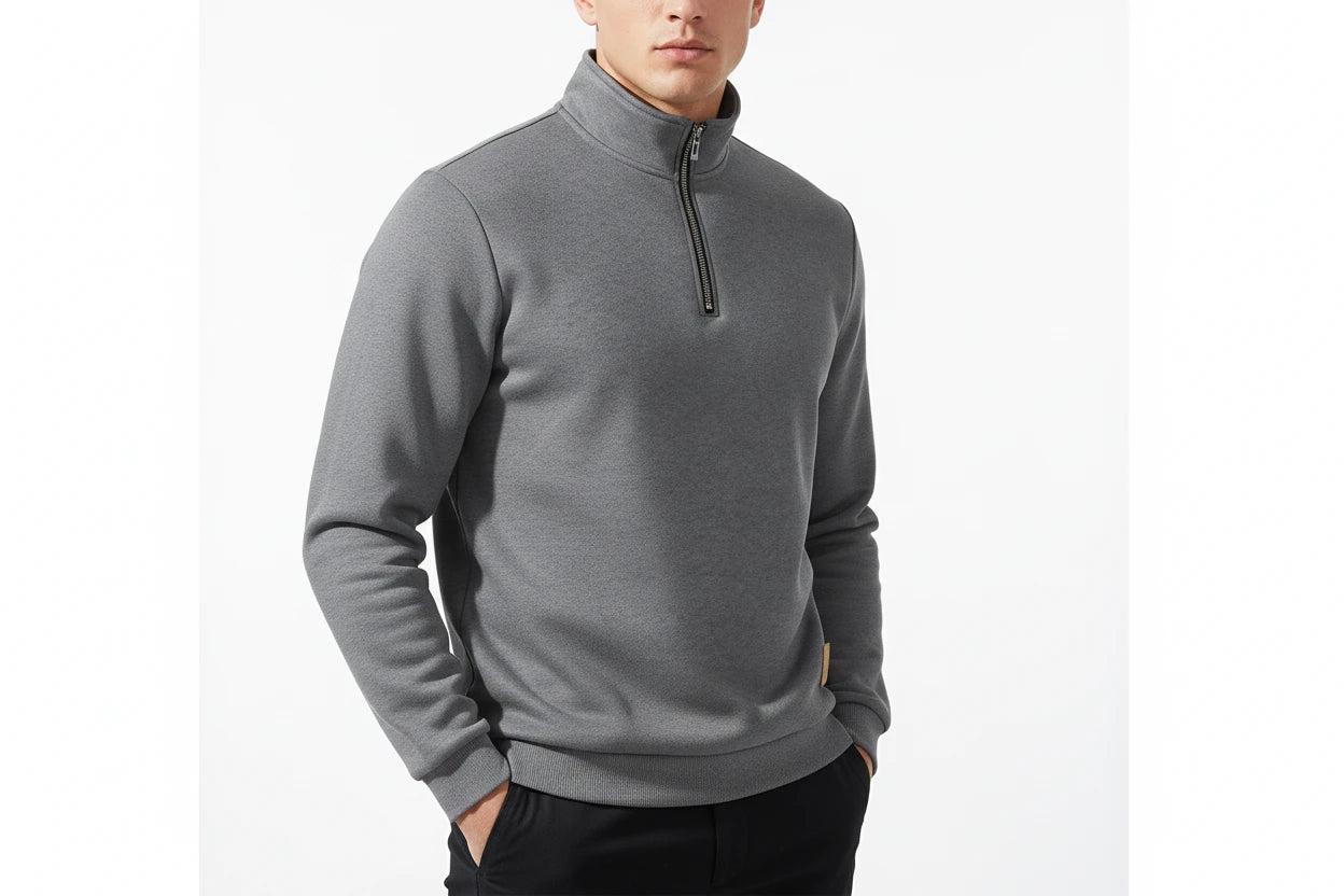 Men's Polyester Fleece Quarter Zip