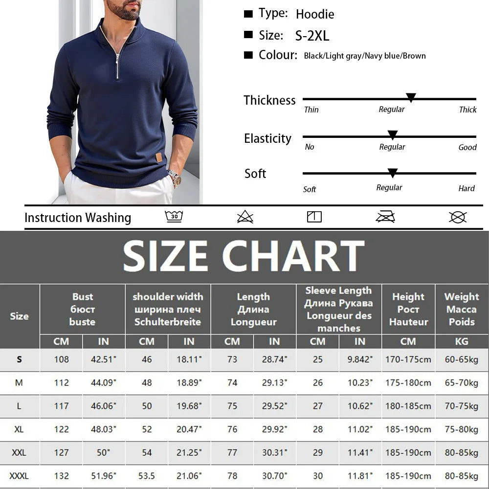 Men's Polyester Fleece Quarter Zip