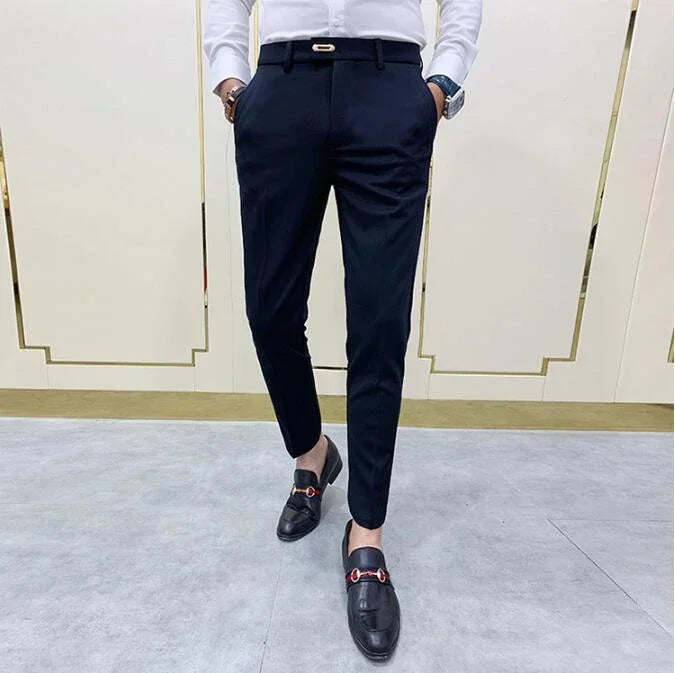 Slim Fit Ankle Cut Trousers