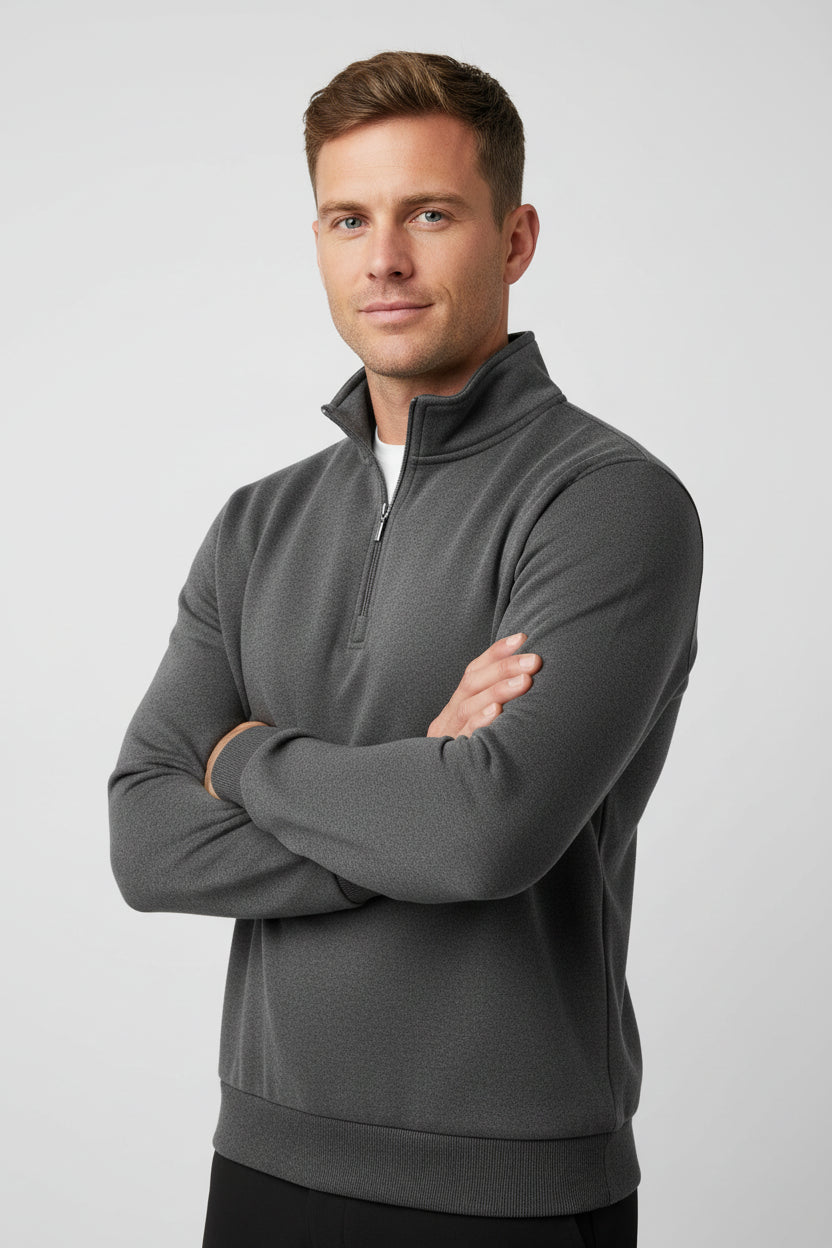Men's Polyester Fleece Quarter Zip