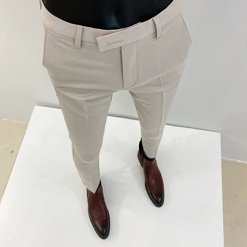 Slim Fit Ankle Cut Trousers