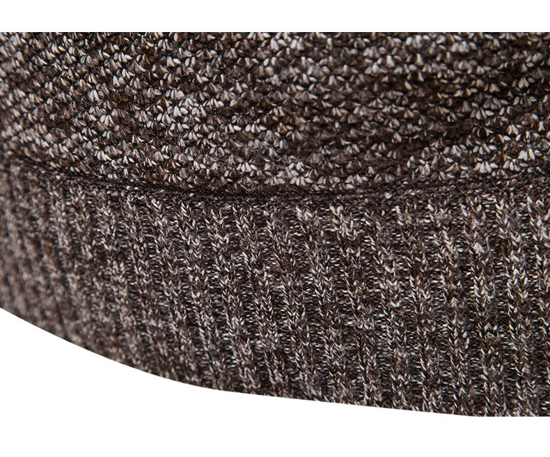 Men's Vintage Knitted Polyester Turtleneck