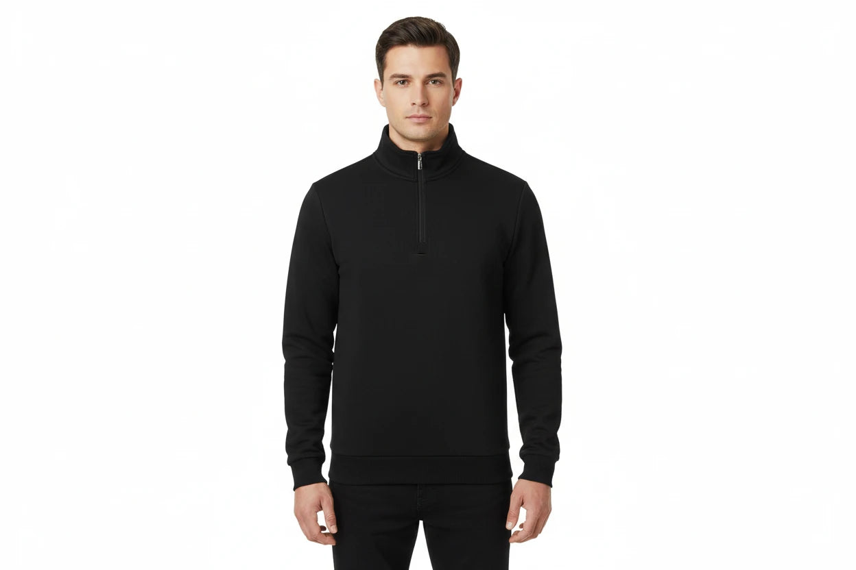Men's Polyester Fleece Quarter Zip