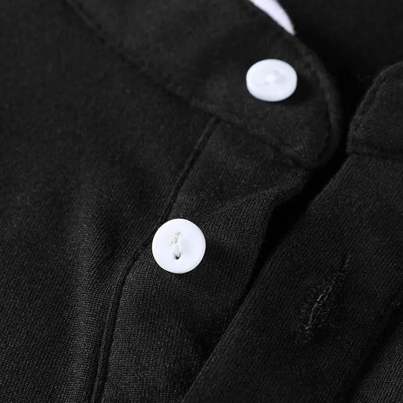 Men's Stand-Up Collar Polyester Shirt