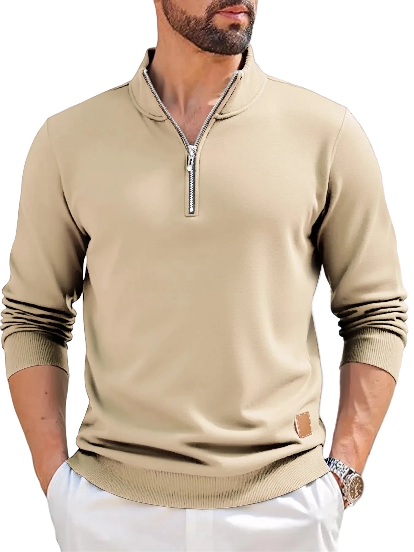 Men's Polyester Fleece Quarter Zip