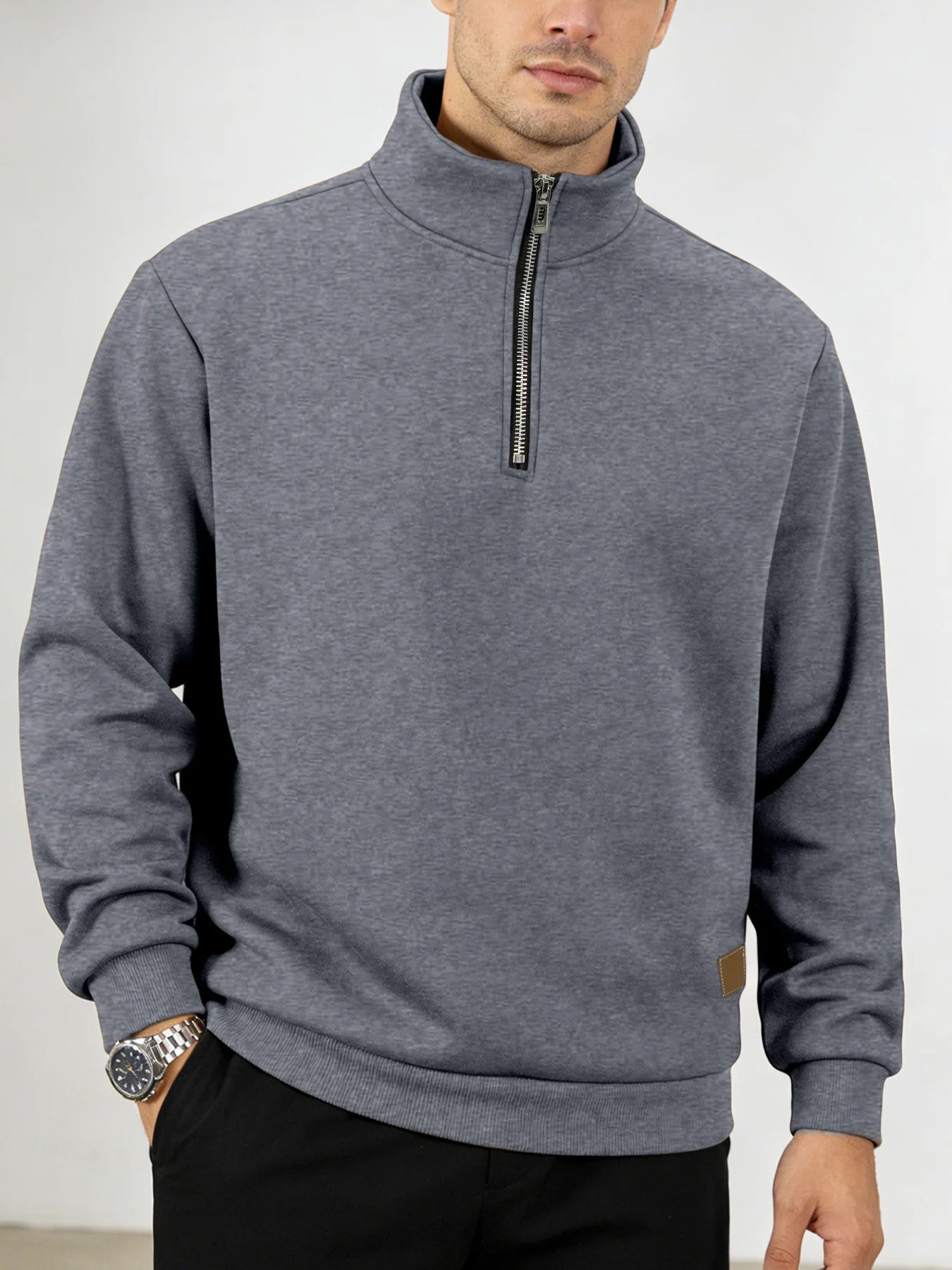Men's Polyester Fleece Quarter Zip