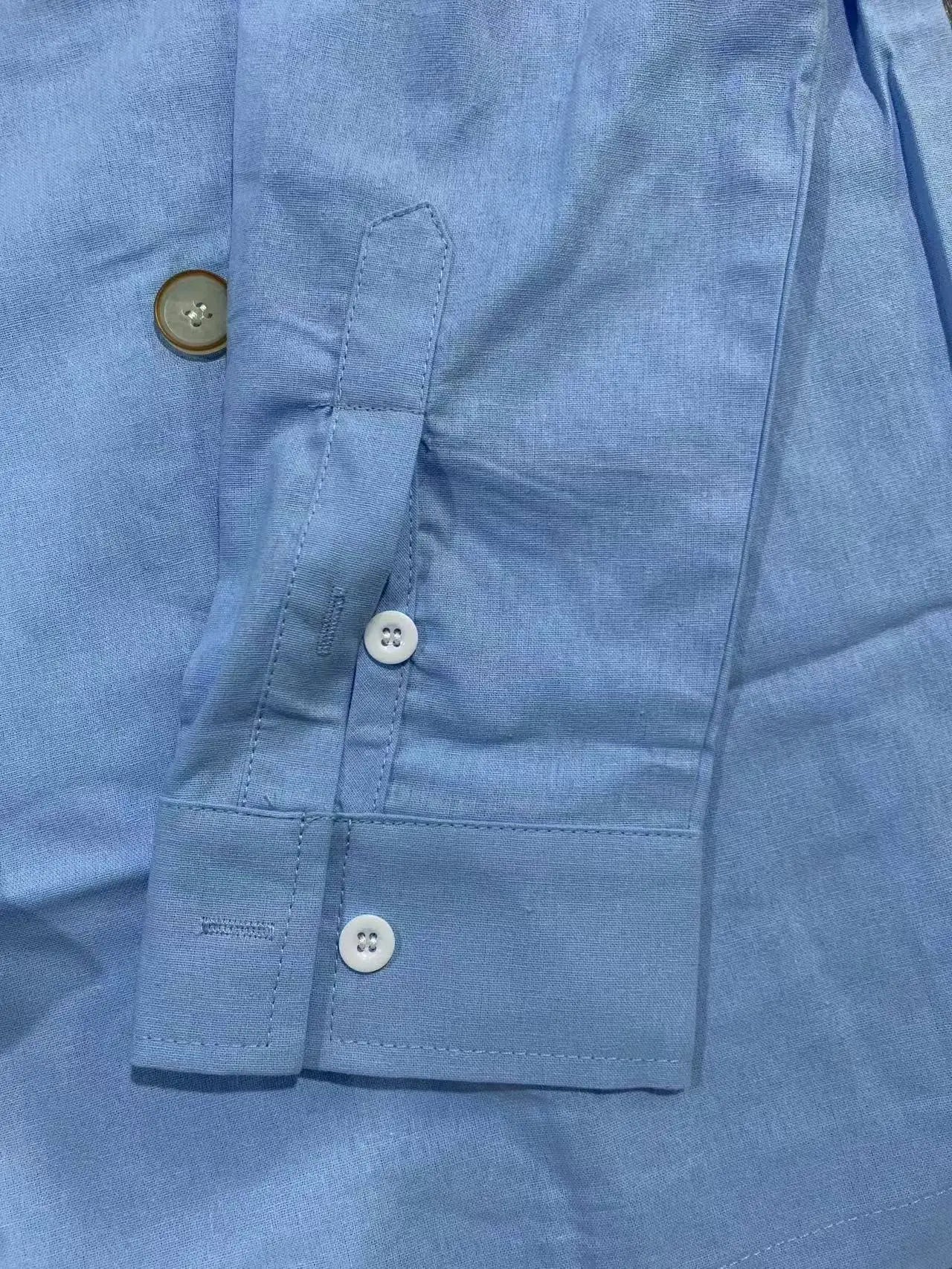 Men's Stand-Up Collar Linen Shirt