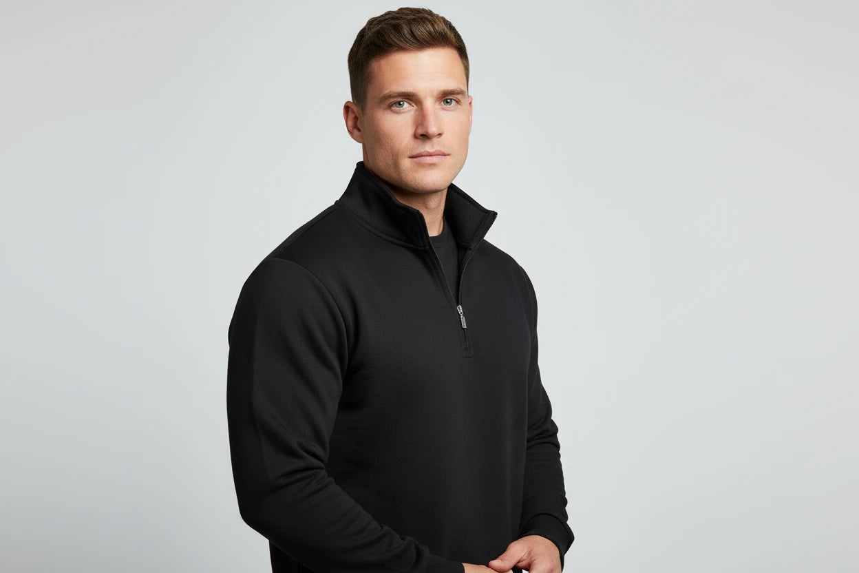 Men's Polyester Fleece Quarter Zip