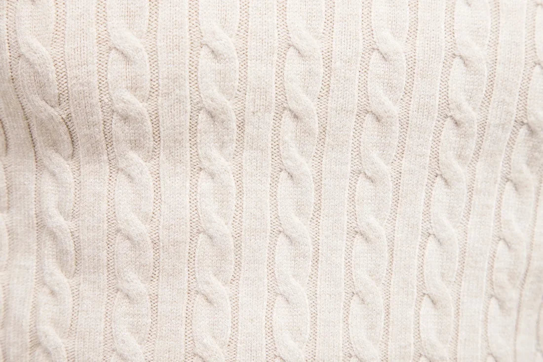 Men's Weave Design Polyester Turtleneck