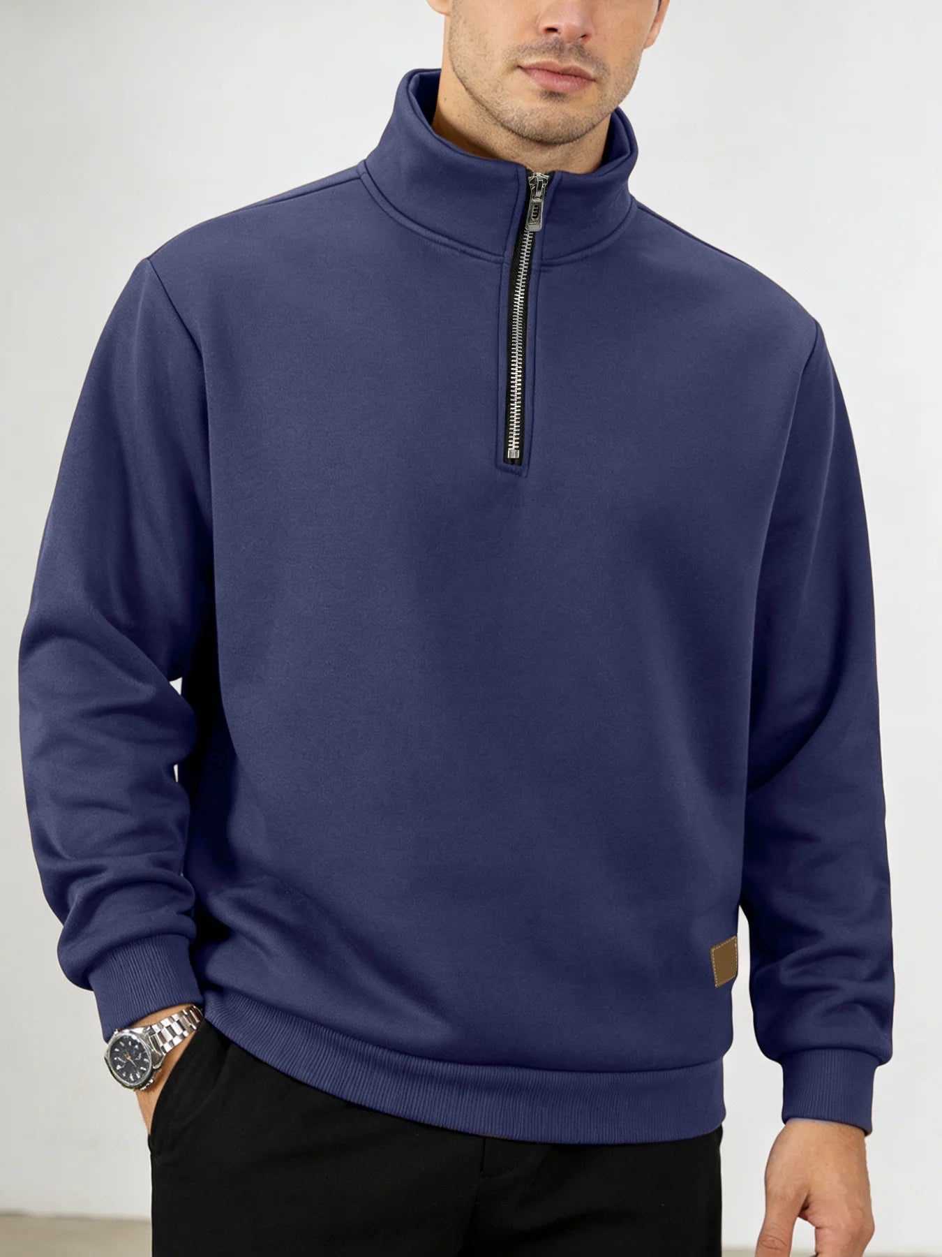 Men's Polyester Fleece Quarter Zip