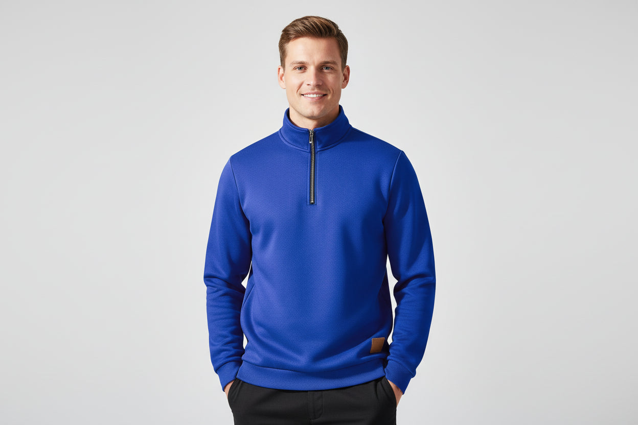 Men's Polyester Fleece Quarter Zip