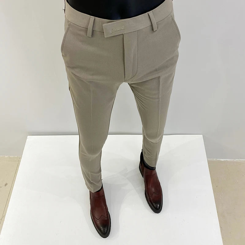 Slim Fit Ankle Cut Trousers