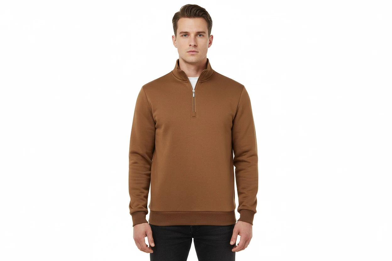 Men's Polyester Fleece Quarter Zip