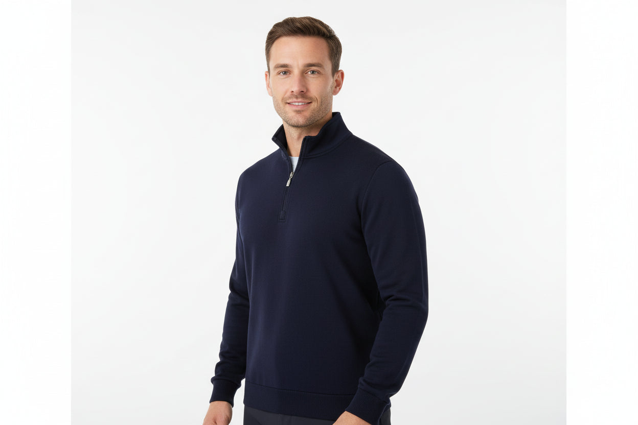 Men's Polyester Fleece Quarter Zip