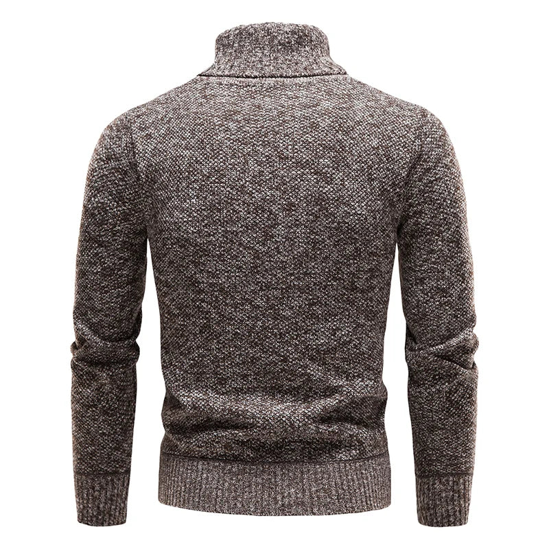 Men's Vintage Knitted Polyester Turtleneck