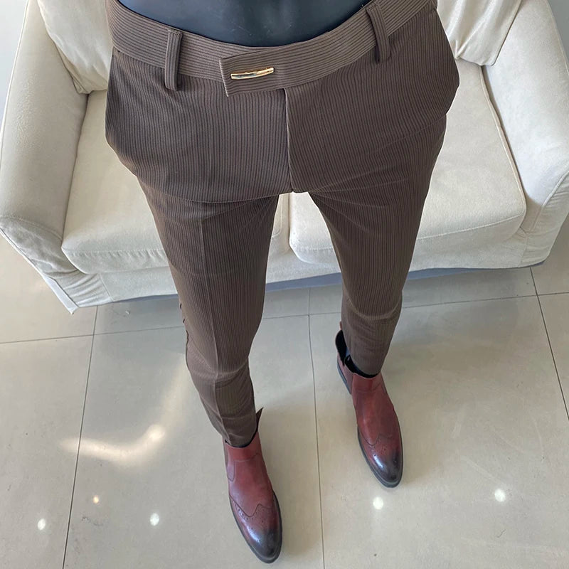 Slim Fit Ankle Cut Trousers