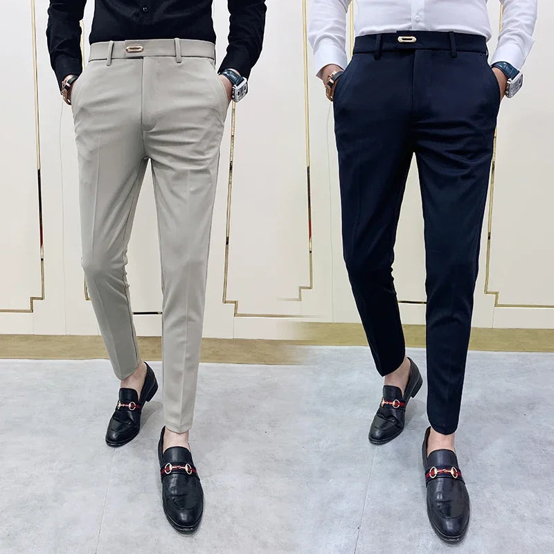 Slim Fit Ankle Cut Trousers