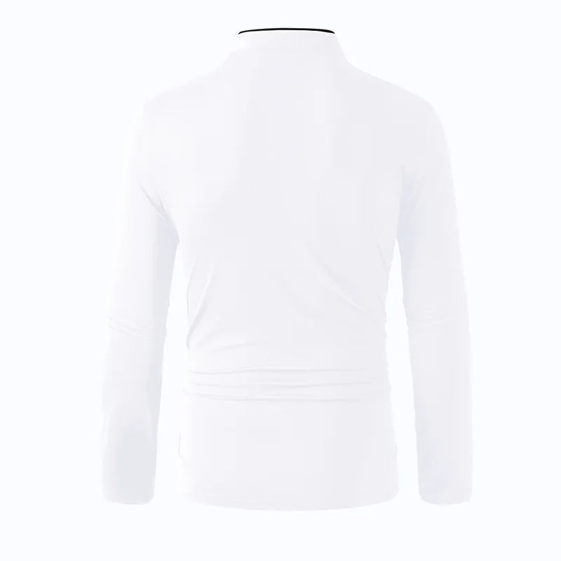 Men's Stand-Up Collar Polyester Shirt