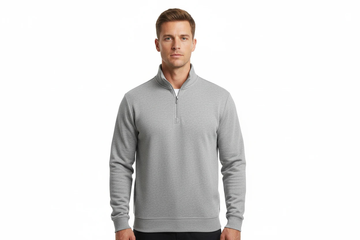 Men's Polyester Fleece Quarter Zip