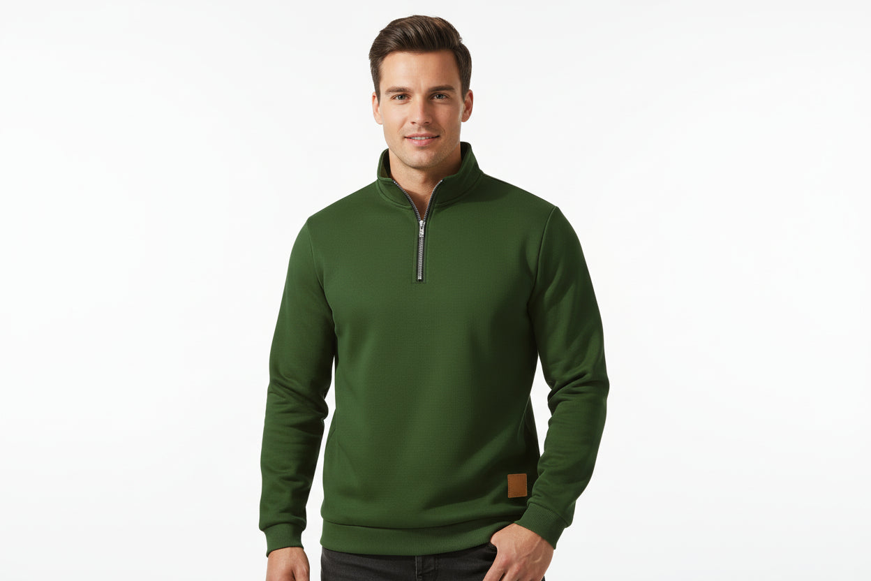 Men's Polyester Fleece Quarter Zip