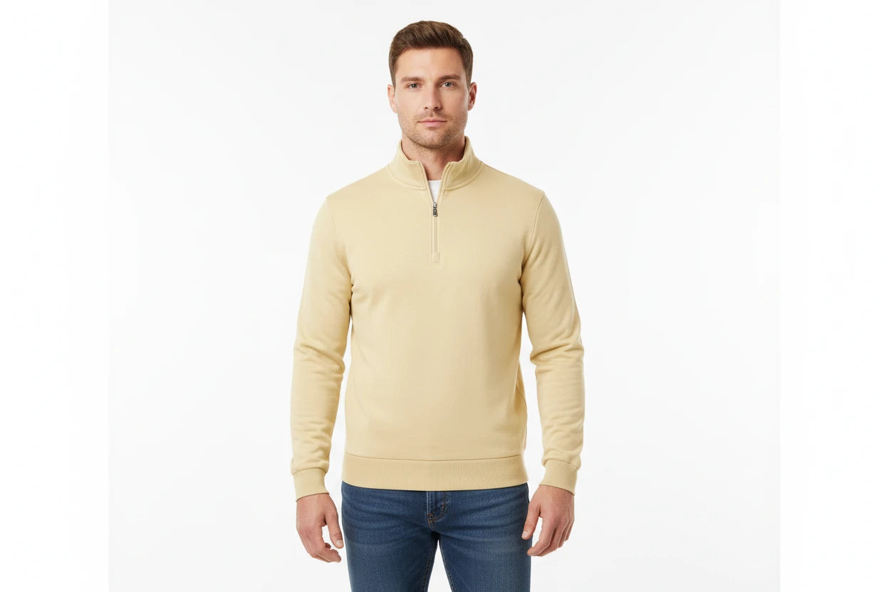 Men's Polyester Fleece Quarter Zip