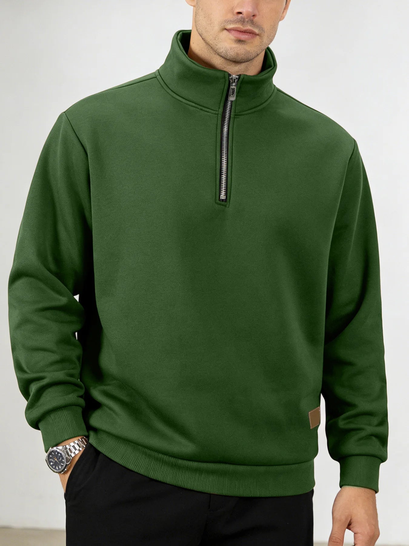 Men's Polyester Fleece Quarter Zip