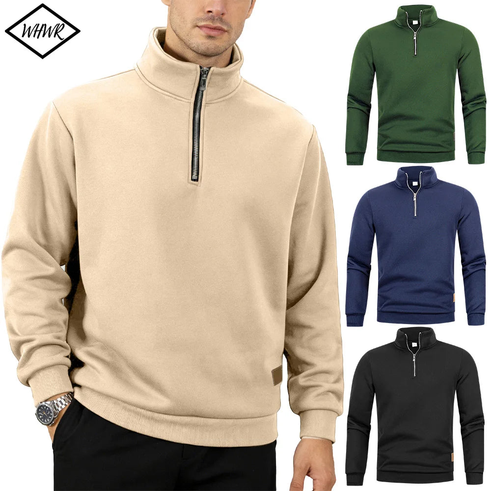 Men's Polyester Fleece Quarter Zip