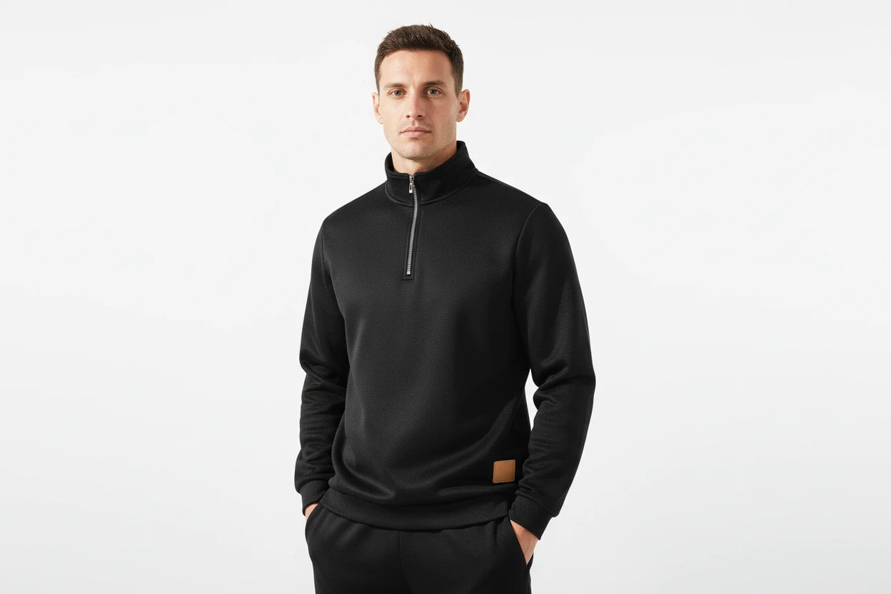 Men's Polyester Fleece Quarter Zip